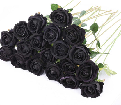 Rowfad 60 Pcs Artificial Roses Bulk Velvet Silk White Roses White Roses for Wedding Centerpieces Bridal Bouquet Mohter's Day Valentine's Day Home Decor (60, White)