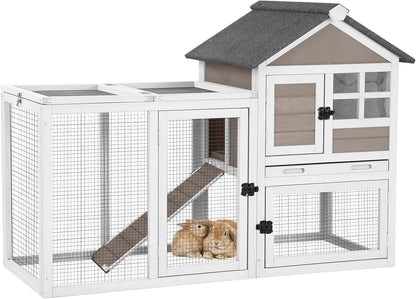 Rabbit Pet Playpen, Bunny Cage with Waterproof Liner, Pet Run Extension for Guinea Pig, Hamster, Chinchillas, Portable Small Animal Cage Fence (Playpen Only)