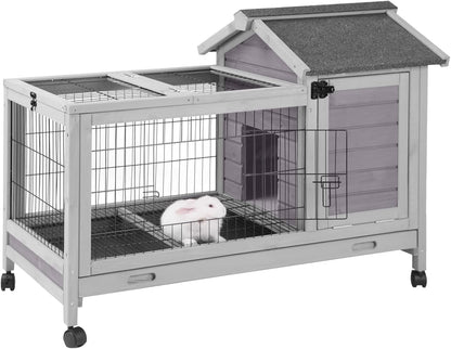 Rabbit Pet Playpen, Bunny Cage with Waterproof Liner, Pet Run Extension for Guinea Pig, Hamster, Chinchillas, Portable Small Animal Cage Fence (Playpen Only)