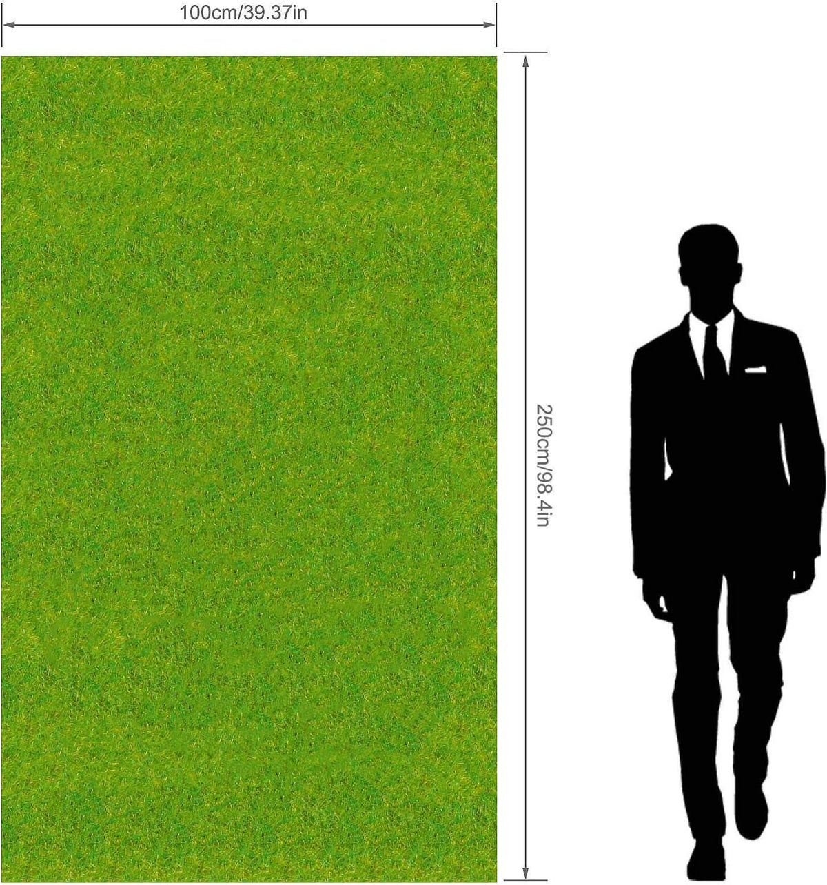 Artificial Model Grass Mat Trains Grass Green 100 x 250cm or 39"x 98"for Decoration Craft Scenery Model DIY CP138
