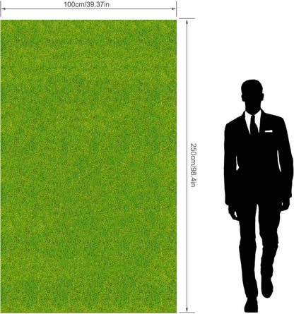 Artificial Model Grass Mat Trains Grass Green 100 x 250cm or 39"x 98"for Decoration Craft Scenery Model DIY CP138