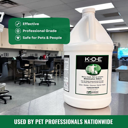 K.O.E. Fresh Scent Odor Eliminator Concentrate – For Strong Odor on Cages, Floor, & More – Non-Enzymatic For Home & Dog Kennel – Home & Pet Supplies (1 Gal)
