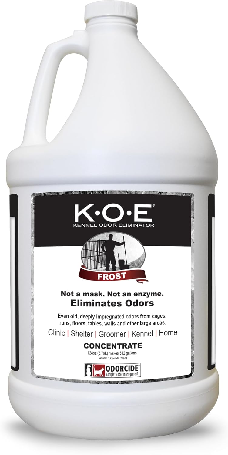 K.O.E. Fresh Scent Odor Eliminator Concentrate – For Strong Odor on Cages, Floor, & More – Non-Enzymatic For Home & Dog Kennel – Home & Pet Supplies (1 Gal)