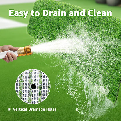 Artificial Turf Grass Outdoor, 3x5FT Fake Grass with Drainage Holes