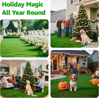 Artificial Turf Grass Outdoor, 3x5FT Fake Grass with Drainage Holes