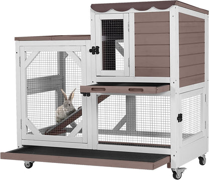 Rabbit Pet Playpen Guinea Pig Cage with Waterproof PVC Bottom Liner, Triple Fixing Cage for Rabbit, Guinea Pigs, Bunny, Hedgehog, Small Animal Indoor Playpen, 48''L x 48''W x 24''H