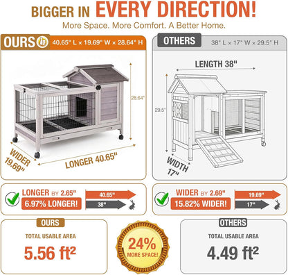 Rabbit Pet Playpen Guinea Pig Cage with Waterproof PVC Bottom Liner, Triple Fixing Cage for Rabbit, Guinea Pigs, Bunny, Hedgehog, Small Animal Indoor Playpen, 48''L x 48''W x 24''H