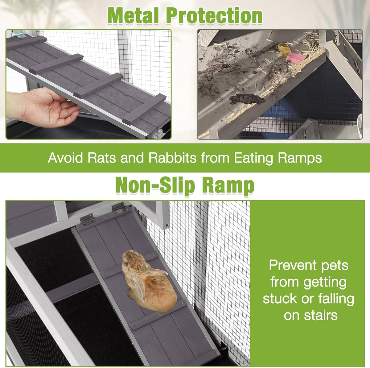 Rabbit Pet Playpen Guinea Pig Cage with Waterproof PVC Bottom Liner, Triple Fixing Cage for Rabbit, Guinea Pigs, Bunny, Hedgehog, Small Animal Indoor Playpen, 48''L x 48''W x 24''H