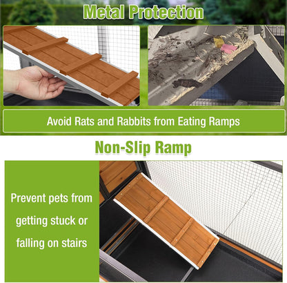 Rabbit Pet Playpen Guinea Pig Cage with Waterproof PVC Bottom Liner, Triple Fixing Cage for Rabbit, Guinea Pigs, Bunny, Hedgehog, Small Animal Indoor Playpen, 48''L x 48''W x 24''H