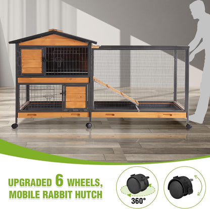 Rabbit Pet Playpen Guinea Pig Cage with Waterproof PVC Bottom Liner, Triple Fixing Cage for Rabbit, Guinea Pigs, Bunny, Hedgehog, Small Animal Indoor Playpen, 48''L x 48''W x 24''H