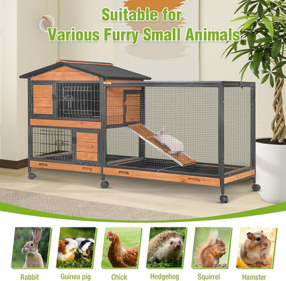 Rabbit Pet Playpen Guinea Pig Cage with Waterproof PVC Bottom Liner, Triple Fixing Cage for Rabbit, Guinea Pigs, Bunny, Hedgehog, Small Animal Indoor Playpen, 48''L x 48''W x 24''H