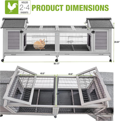 Rabbit Pet Playpen Guinea Pig Cage with Waterproof PVC Bottom Liner, Triple Fixing Cage for Rabbit, Guinea Pigs, Bunny, Hedgehog, Small Animal Indoor Playpen, 48''L x 48''W x 24''H