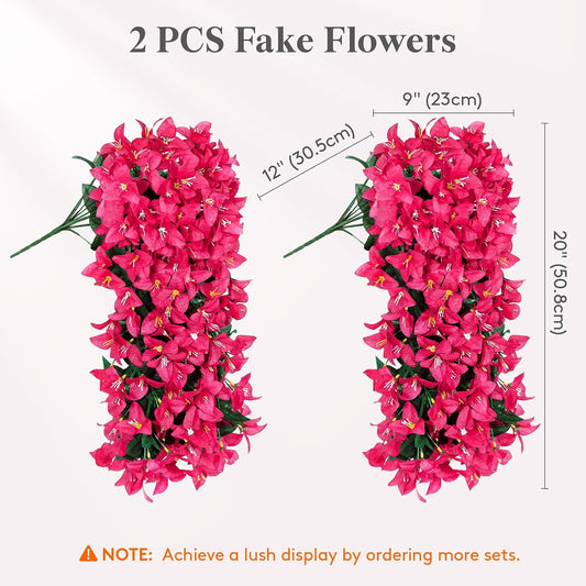 Artificial Bougainvillea Flowers, Long Trailing Vines Fake Flowers