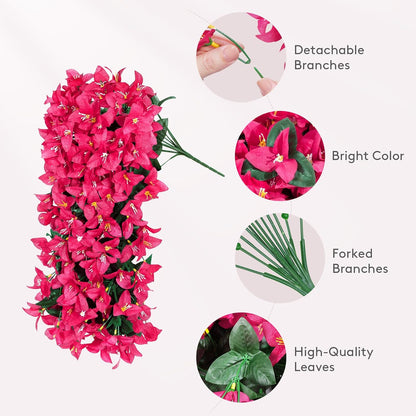 Artificial Bougainvillea Flowers, Long Trailing Vines Fake Flowers