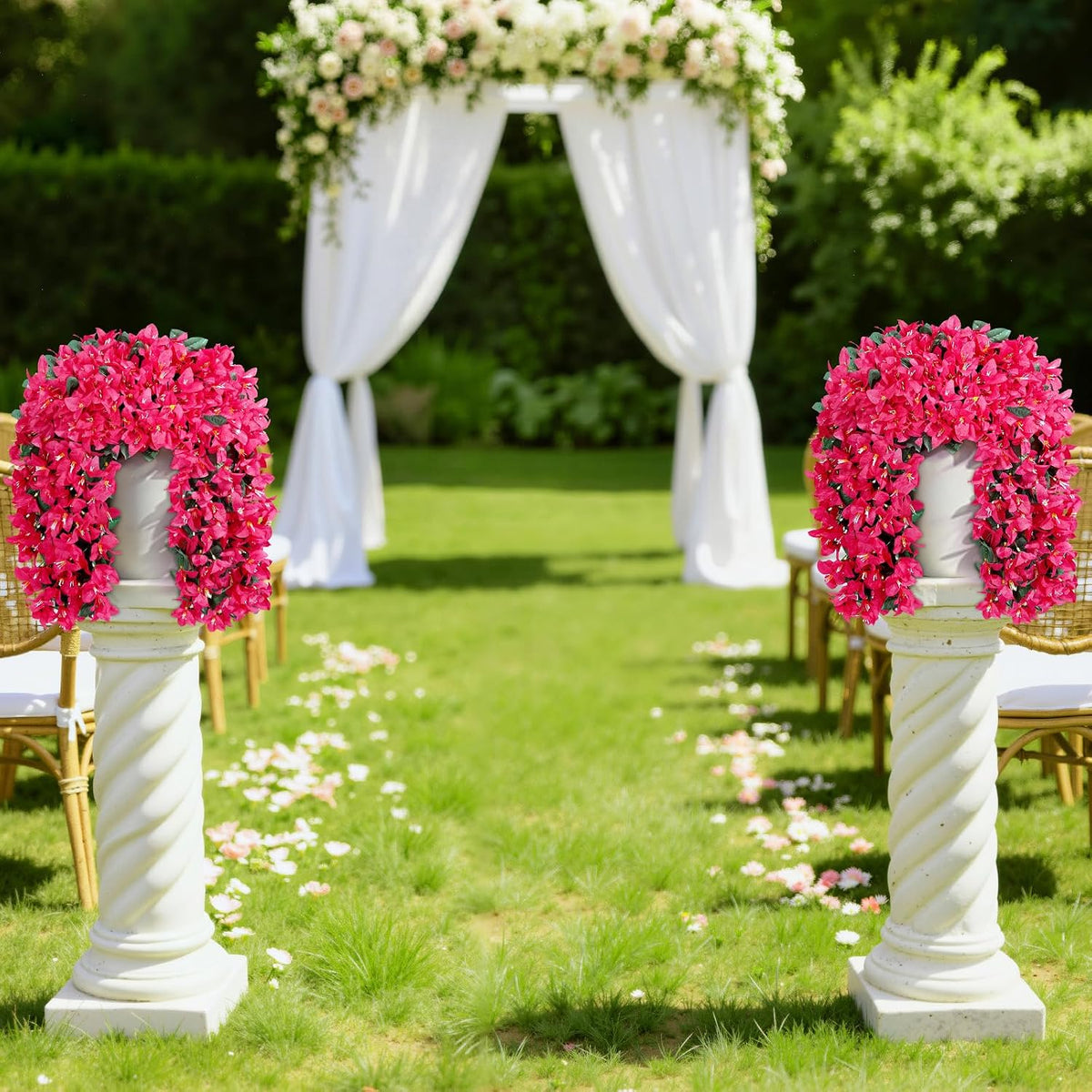 Artificial Bougainvillea Flowers, Long Trailing Vines Fake Flowers