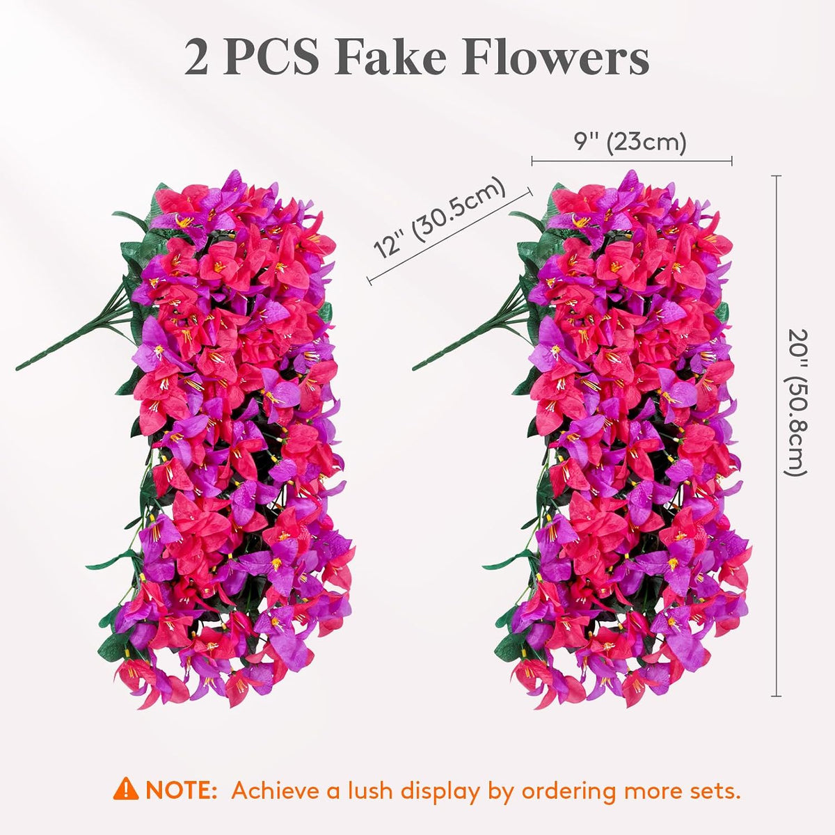 Artificial Bougainvillea Flowers, Long Trailing Vines Fake Flowers