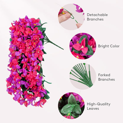 Artificial Bougainvillea Flowers, Long Trailing Vines Fake Flowers