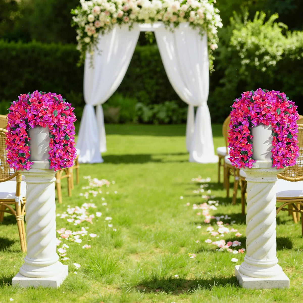 Artificial Bougainvillea Flowers, Long Trailing Vines Fake Flowers