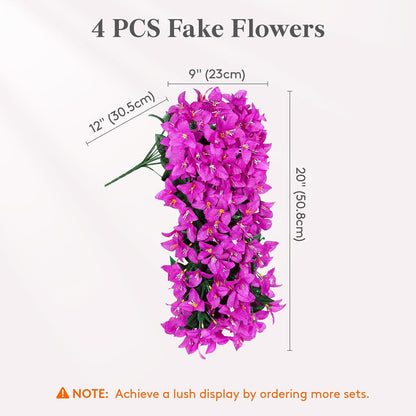Artificial Bougainvillea Flowers, Long Trailing Vines Fake Flowers