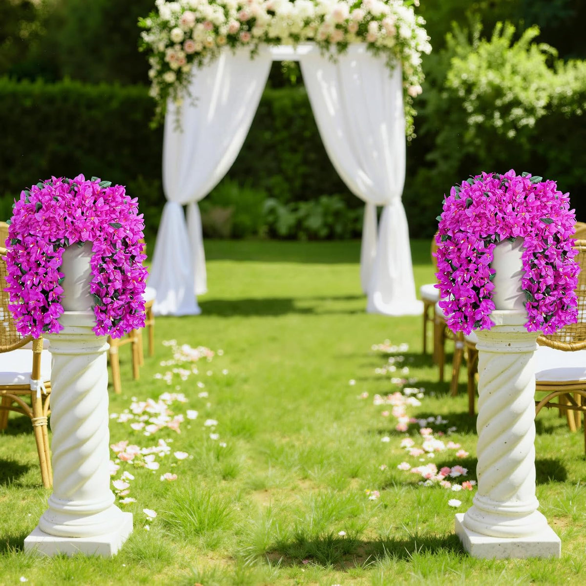 Artificial Bougainvillea Flowers, Long Trailing Vines Fake Flowers