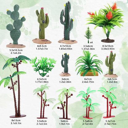 7Pcs Artificial Stump Rocks, Mini Stone Tree Statue Figurines Ornaments for Micro Train Landscape Railway Desert Sand Animal Table Diorama Accessory Garden Decoration