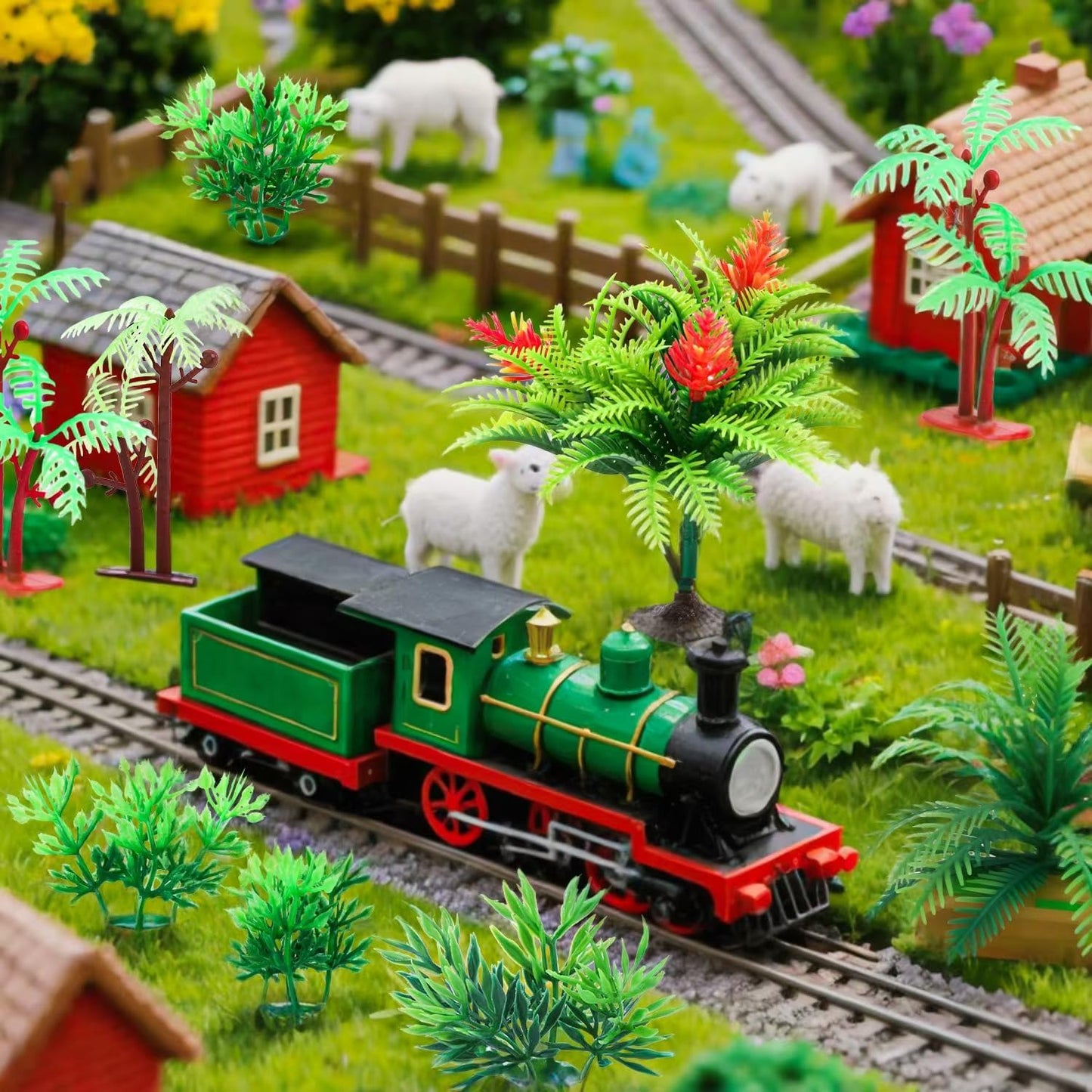 7Pcs Artificial Stump Rocks, Mini Stone Tree Statue Figurines Ornaments for Micro Train Landscape Railway Desert Sand Animal Table Diorama Accessory Garden Decoration