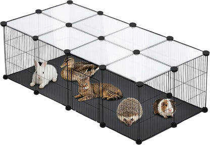 21 Panels Small Animal Playpen with Door and Mat