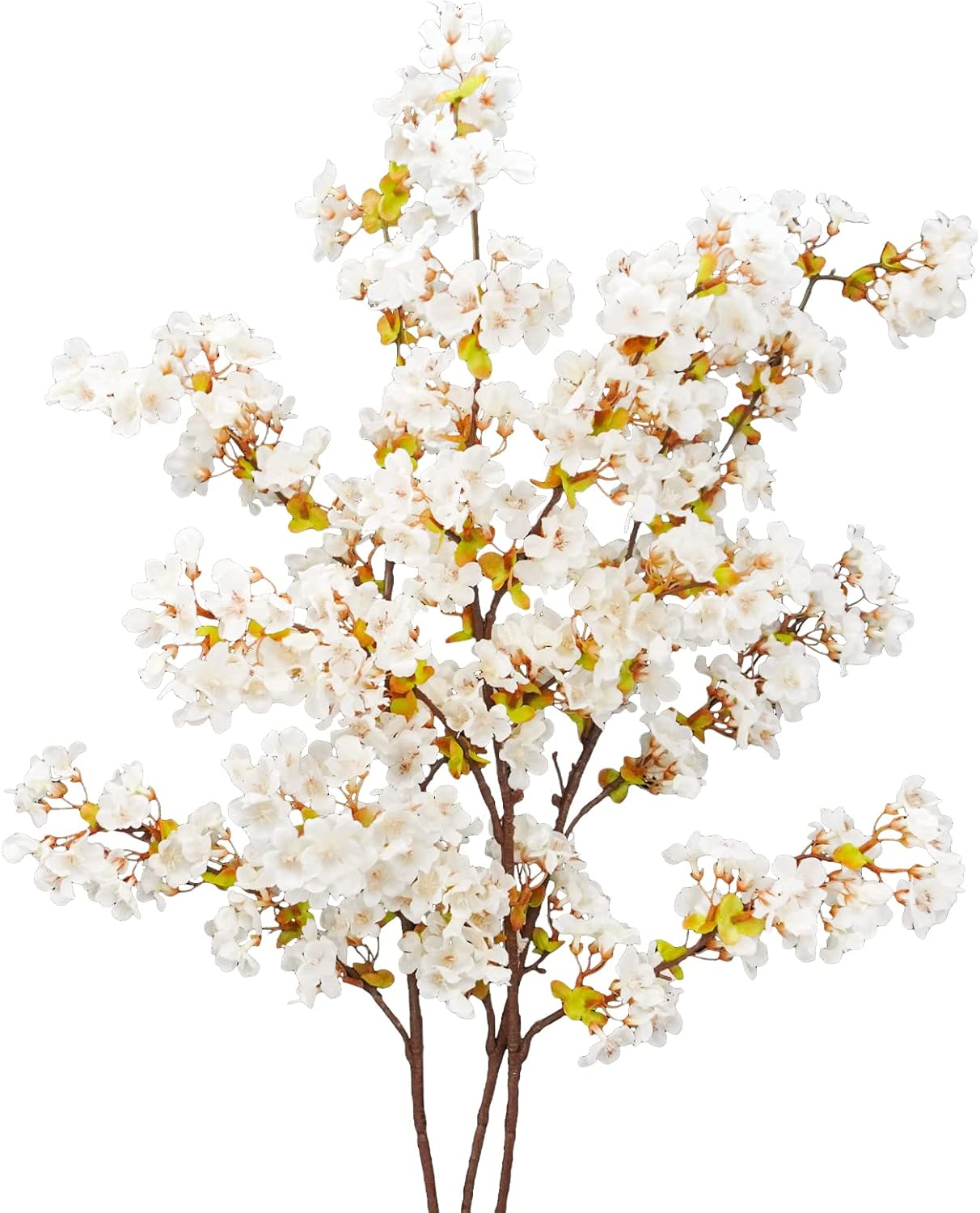 8Pcs Artificial Cherry Blossom Flowers, Silk Cherry Blossom Branches, Fake Plum Blossom Flowers Arrangement for DIY Home Wedding Tree Party Decor Pink