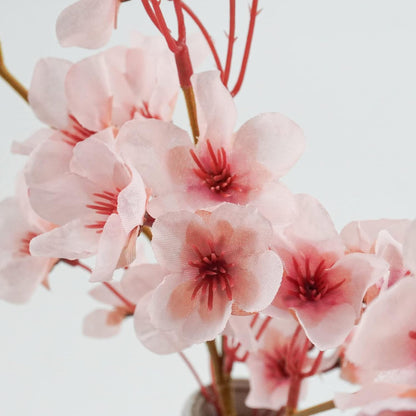 8Pcs Artificial Cherry Blossom Flowers, Silk Cherry Blossom Branches, Fake Plum Blossom Flowers Arrangement for DIY Home Wedding Tree Party Decor Pink