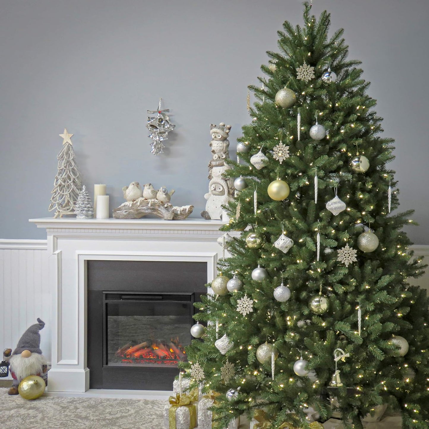 6ft Unlit Dunhill Fir Artificial Full Christmas Tree | 1,430 Tips, Includes Stand, Green