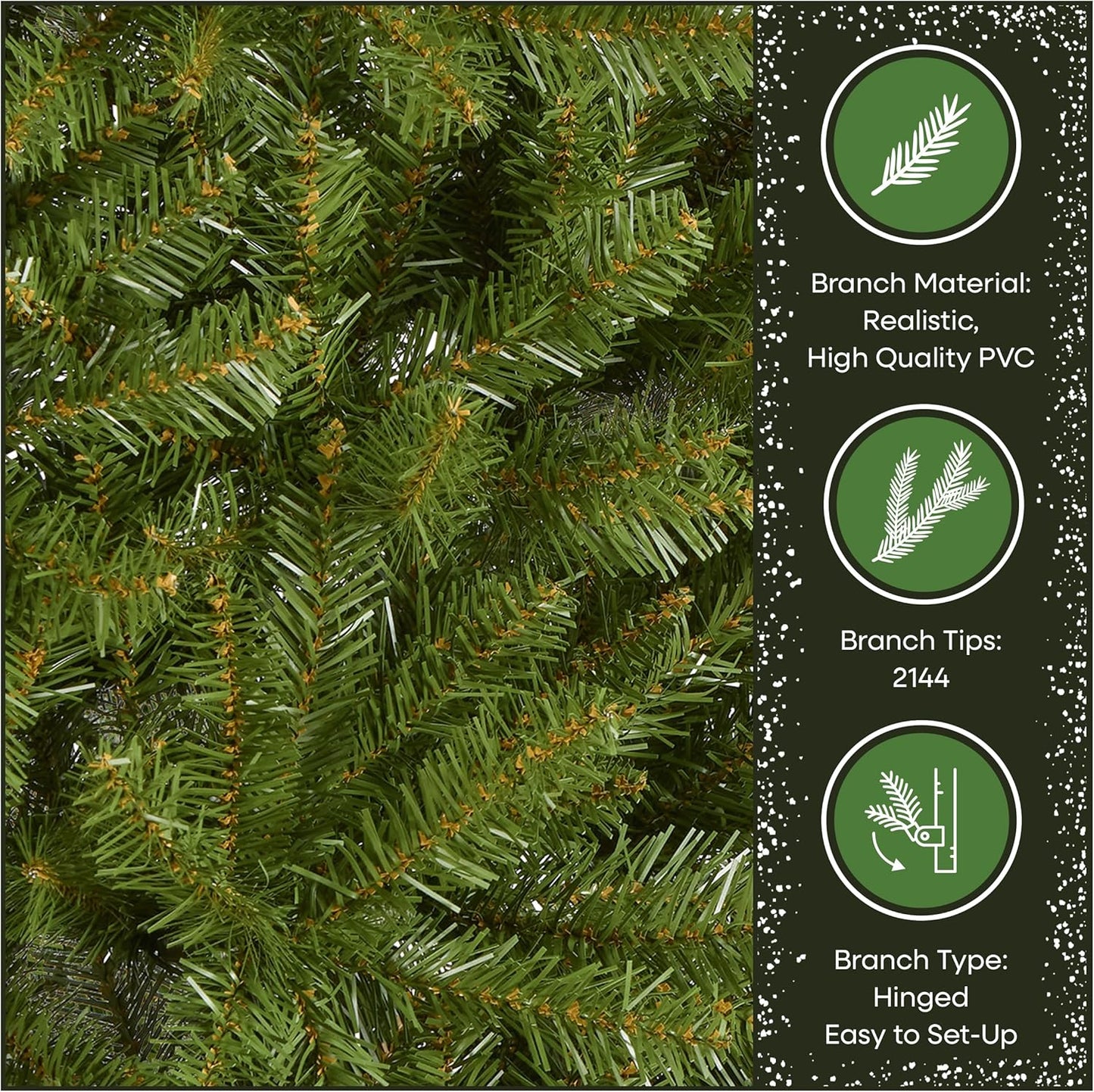 6ft Unlit Dunhill Fir Artificial Full Christmas Tree | 1,430 Tips, Includes Stand, Green