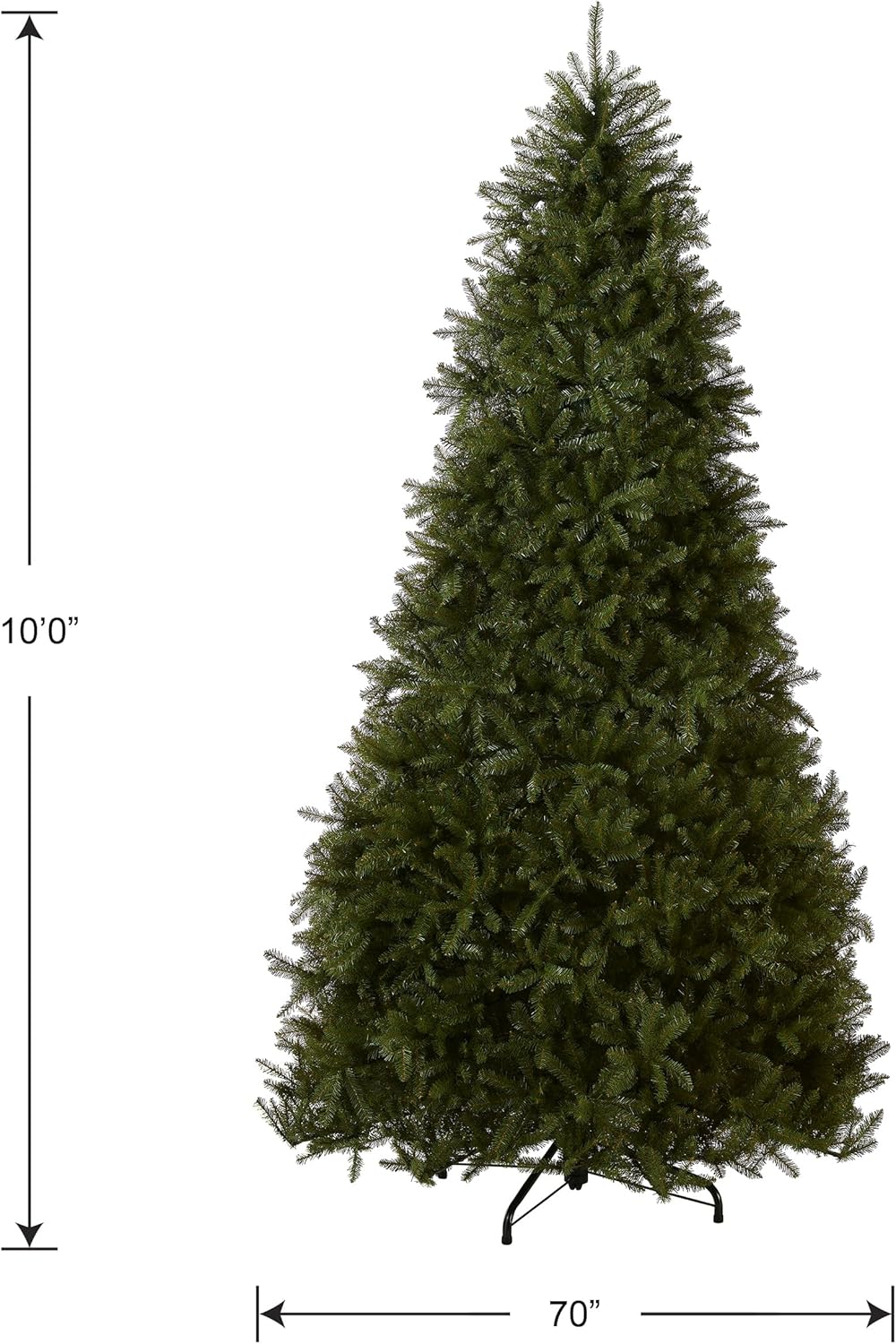 6ft Unlit Dunhill Fir Artificial Full Christmas Tree | 1,430 Tips, Includes Stand, Green