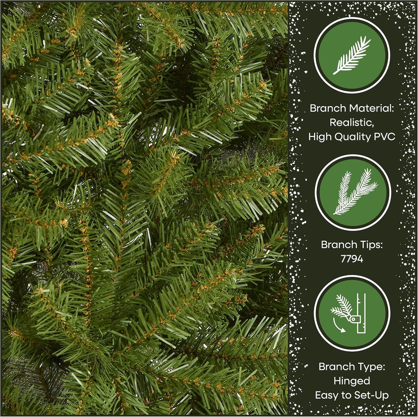 6ft Unlit Dunhill Fir Artificial Full Christmas Tree | 1,430 Tips, Includes Stand, Green