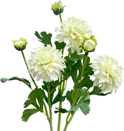 3 Pieces Pink Artificial Dahlias,21"Silk Flowers with Stems,Winter Flowers Artificial for Decoration,Long Stem Artificial Flowers for Tall Vase,Wedding Party Decor Spring Decorations for Home (Pink)
