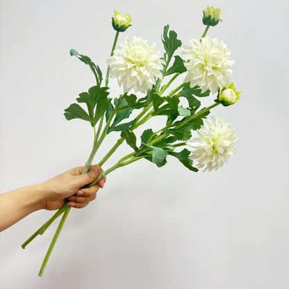 3 Pieces Pink Artificial Dahlias,21"Silk Flowers with Stems,Winter Flowers Artificial for Decoration,Long Stem Artificial Flowers for Tall Vase,Wedding Party Decor Spring Decorations for Home (Pink)