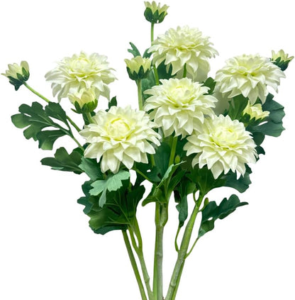 3 Pieces Pink Artificial Dahlias,21"Silk Flowers with Stems,Winter Flowers Artificial for Decoration,Long Stem Artificial Flowers for Tall Vase,Wedding Party Decor Spring Decorations for Home (Pink)
