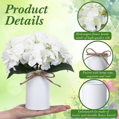 Purple 12 Sets Flower Table Centerpieces, Artificial Hydrangeas