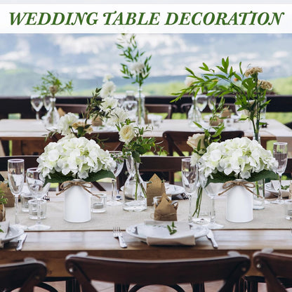 Purple 12 Sets Flower Table Centerpieces, Artificial Hydrangeas