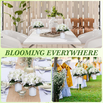 Purple 12 Sets Flower Table Centerpieces, Artificial Hydrangeas