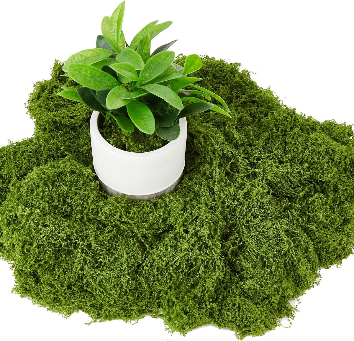5.3OZ Artificial Fake Green Moss for Crafts, Faux Moss for for Plants Indoor DIY Floral Arrangements, Terrariums, Home Decor, Fairy Gardens