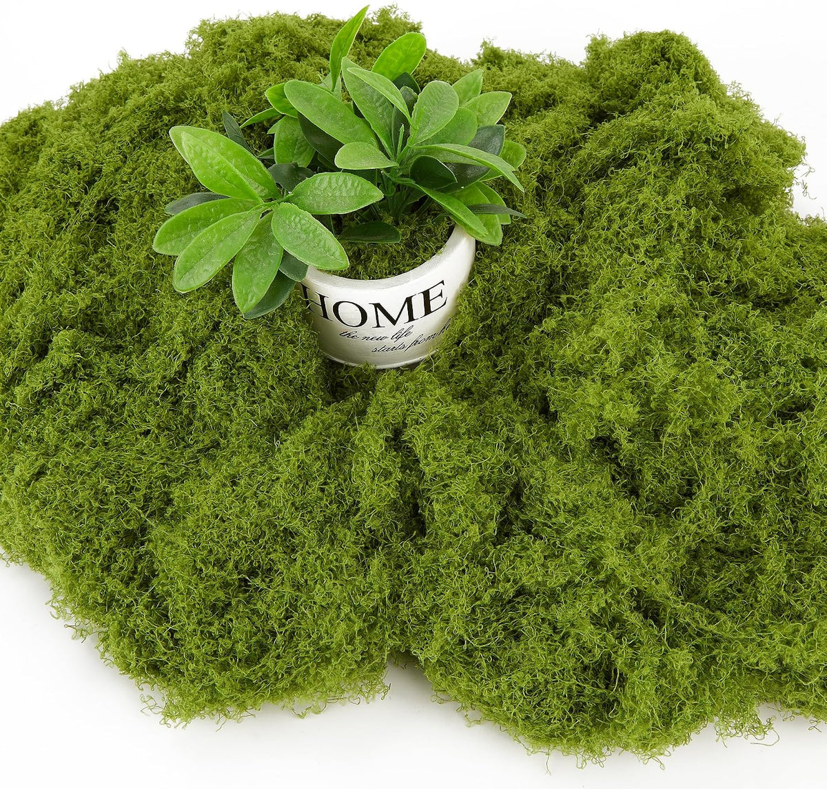 5.3OZ Artificial Fake Green Moss for Crafts, Faux Moss for for Plants Indoor DIY Floral Arrangements, Terrariums, Home Decor, Fairy Gardens