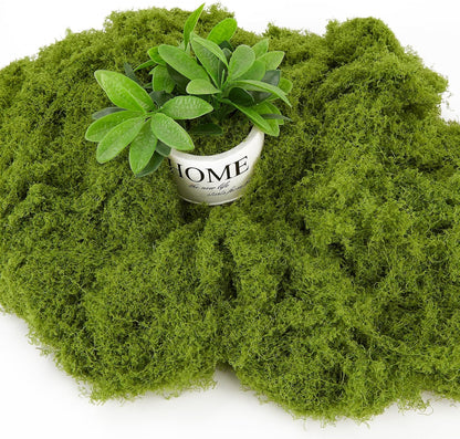 5.3OZ Artificial Fake Green Moss for Crafts, Faux Moss for for Plants Indoor DIY Floral Arrangements, Terrariums, Home Decor, Fairy Gardens