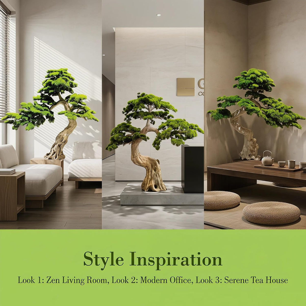 Large Artificial Bonsai Tree - Faux Plants Indoor Podocarpus Tree