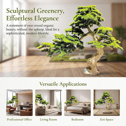 Large Artificial Bonsai Tree - Faux Plants Indoor Podocarpus Tree