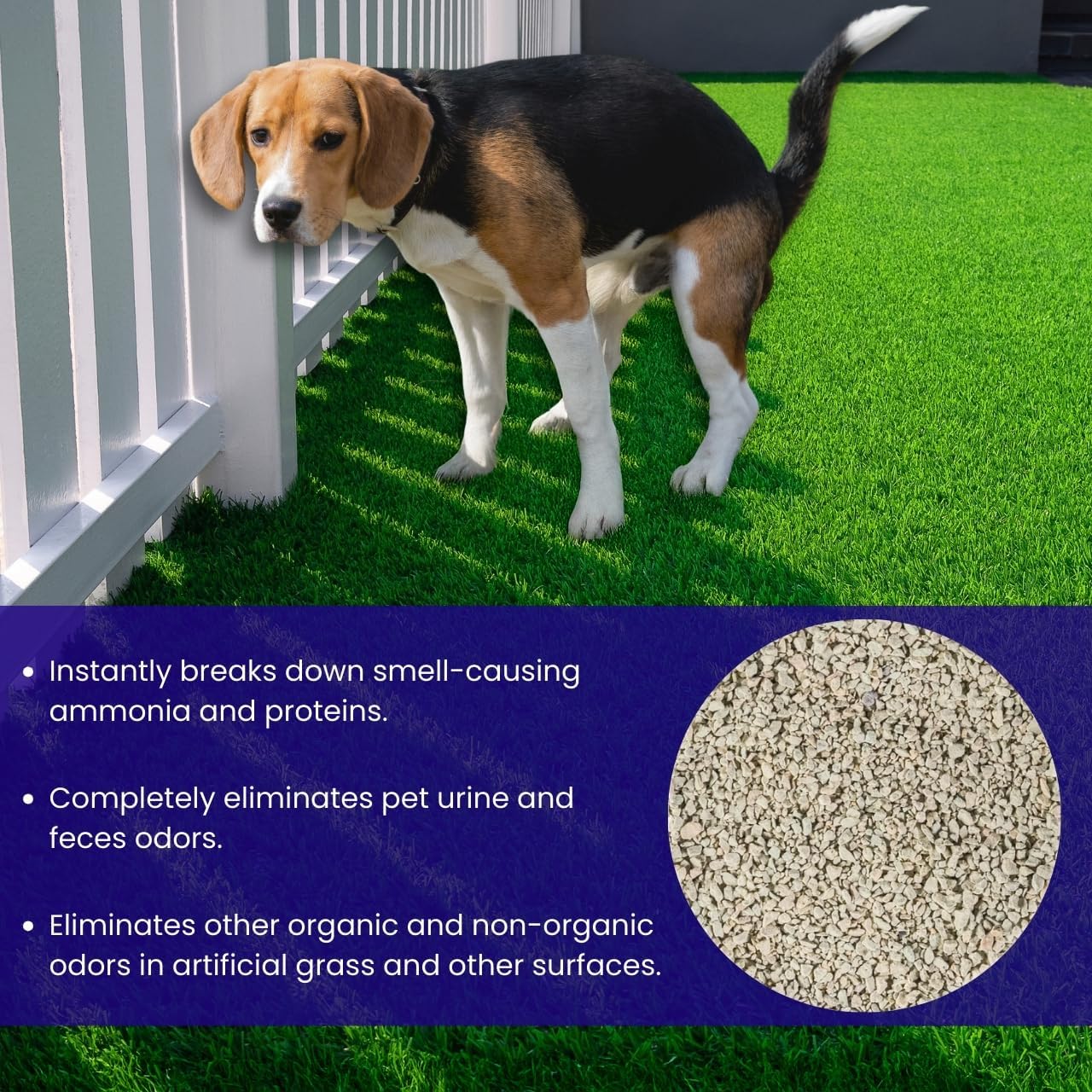 BioTurf Granular Turf Infill – Yard Odor Eliminator for Artificial Grass & Dog Runs – Natural Turf Deodorizer for Pet Urine & Feces Neutralizer – Safe for Kids & Pets – 5 Gallon Pail