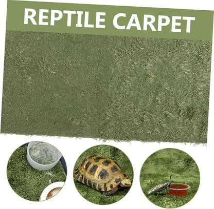 Reptile Mat Lifelike Fake Lawn Carpet for Terrarium Tortoise Bedding and Accessory Reptile Supplies Artificial Grass for Snakes Lizards and Frogs