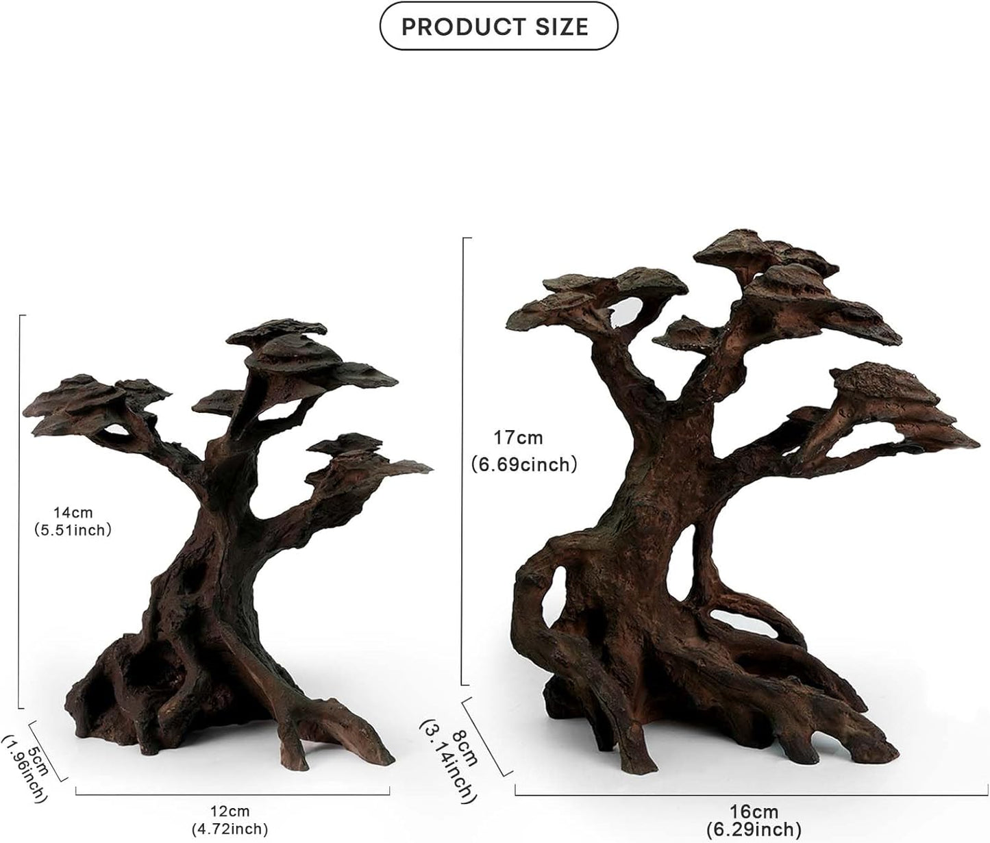 Driftwood for Aquarium Resin Model pH Neutral Aquarium Rocks for Aquascaping,Hardscape