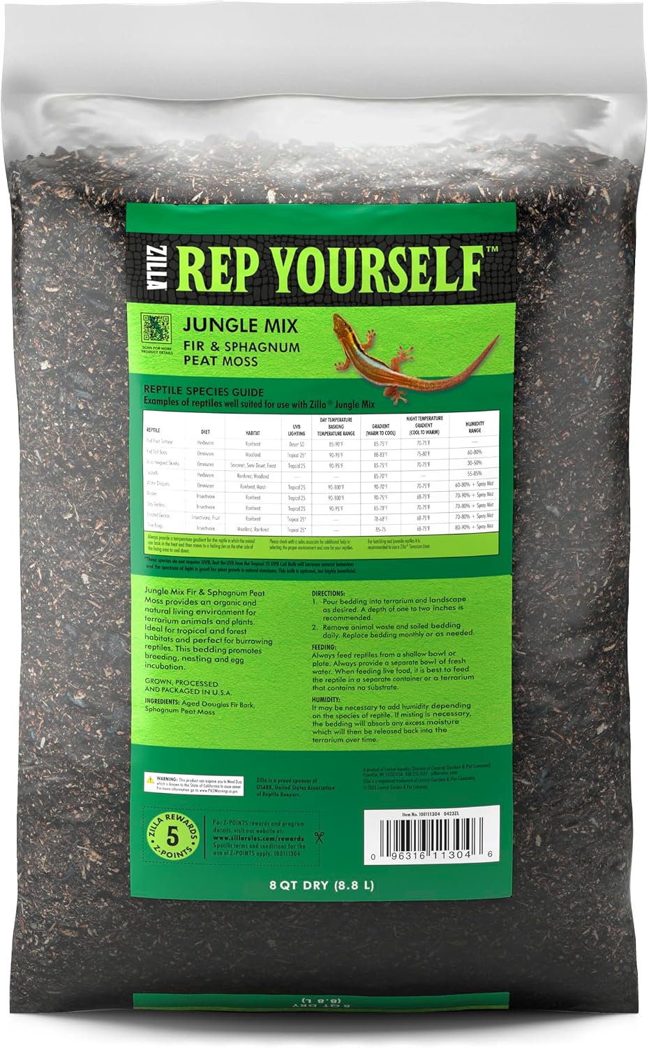 Jungle Mix Terrarium Substrate Bedding, 8 Quart