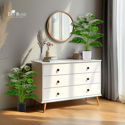 28" Fake Plants, Artificial Monstera Plants Indoor in White Pot | Faux outdoor plants add bright, clean tropical greenery to modern home office, bedroom, entryway, front porch and house decor