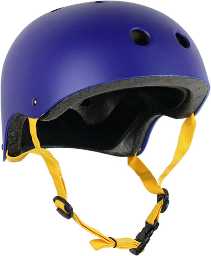 Skateboard Helmet and Pads Combo Includes Helmet, Knee Pads, Elbow Pads, Wrist Guards - Choose Size and Color